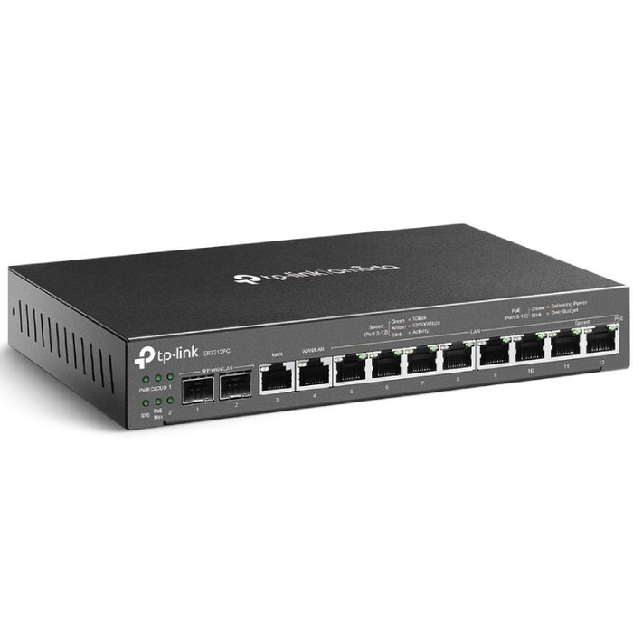 TP-Link Omada ER7212PC Router VPN Gigabit con 8 puertos PoE+